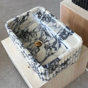 حوض حمام رخامي كلاكتا فيولا عصري أنيق بتصميم سطح علوي فاخر لمغسلة الفلل - Product Image 3