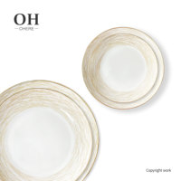 Ensemble d'assiettes à dîner en porcelaine à motif nid d'oiseau, vaisselle en céramique Phnom Penh, chargeur de mariage, nouvel arrivage