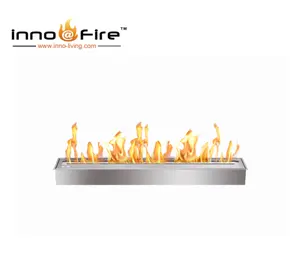 Inno-Fire36インチバイオエタノールバーナーボックスコーナーバイオエタノール暖炉