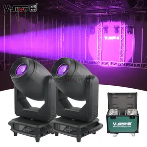 V-Show 2pcs with case 200W S716 Goku LED Moving Head Lighting Beam Wash Spot Stage Light for DJ Disco Club Party Wedding