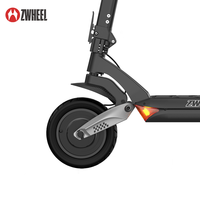 ZWHEEL Scooter Eléctrico Plegable T8 de Mejor Relación Calidad-Precio para Adultos, Batería de Litio de 48V, Motor de 1200W, Frenos de Disco, Suspensión Delantera y Trasera