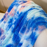 Couverture Sherpa Tie-Dye en Gros, Plaid Doux pour Canapé, Lit, Chambre à Coucher, Fabricant de Textiles Personnalisés, Fourniture en Vrac