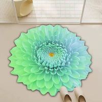 Tapis de sol en caoutchouc 3D floral fabriqué à la machine, antidérapant, absorbant et à poils bas, pour tapis et ensembles de salon