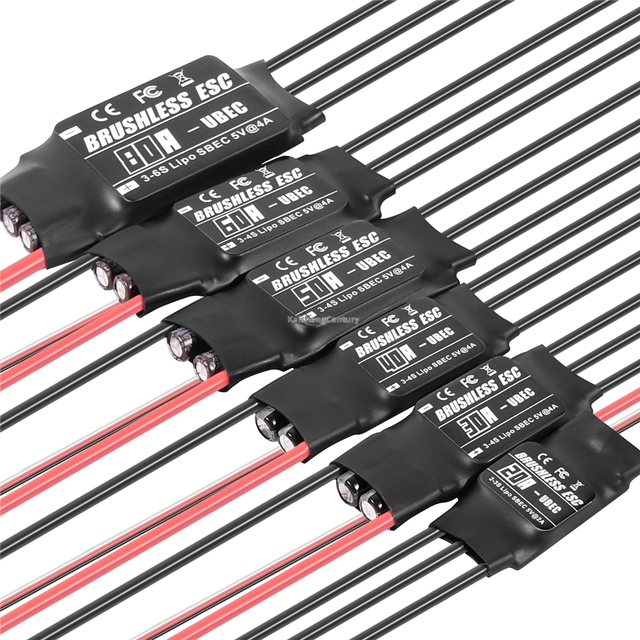 NEEBRC 20A 30A 40A 50A 60A 80A Brushless ESC UBEC Speed Controller 2-6S Programming Card for RC FPV Airplane Helicopter Toy Part