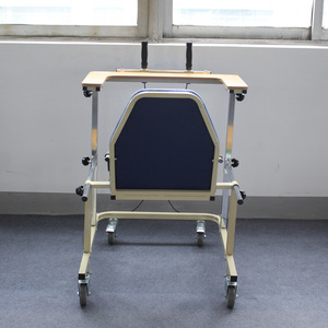 Déambulateur Jinyu avec siège réglable en hauteur pour la rééducation des jambes, fonctionnement manuel, frein à étrier, couleur bleue - Product Image 1