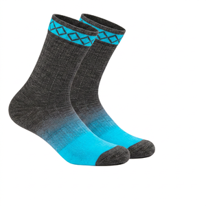 Men's Crew <b>Socks</b> Cotton Bamboo Fiber Geometric Pattern Breathable <b>Winter</b> Sports Seamless Fusing Knitted Cuff Logo - Product Image 3