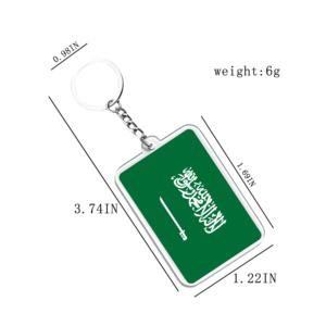 Acrylic Keychains & Pendants Light Keychains Saudi Arabia Flags Various Countries Accessories for Fans - Product Image 2