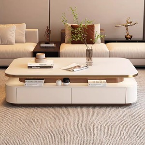 Juego de Mesas de Centro Redondas de Piedra Sinterizada de Lujo Moderno Italiano, Mesa de Centro Encajada para Apartamento, <span class=keywords><strong>Precio</strong></span> de Fábrica al por Mayor - Product Image 2