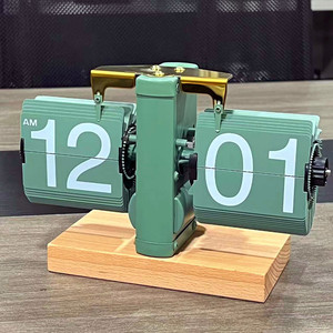 <span class=keywords><strong>2025</strong></span> xu hướng mới bán buôn sang trọng bảng đồng hồ hàng đầu phẳng đáy gỗ sồi lật Đồng hồ gỗ-Gỗ & xanh lật - Product Image 2