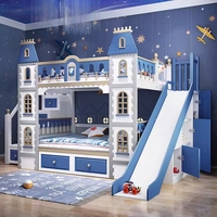 Nouveaux arrivages de lits superposés pour enfants Meubles de chambre à coucher en bois pour enfants Lits de château Lits superposés Meubles de maison Ensemble de chambre à coucher 1 pièce