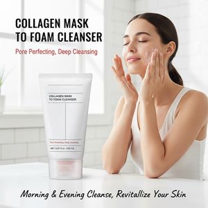 Espuma Limpiadora de Colágeno 150ml, Iluminadora, Reafirmante, Calmante, Hidratante, Limpieza Profunda, Mejora la Aspereza, Cuidado Facial Suave para Mujeres - Product Image 3