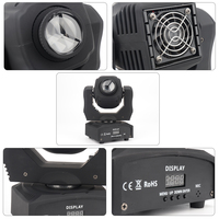 Projecteur de scène LED mobile 80W pour DJ et discothèques avec contrôle DMX, IP33, 8 gobos, 8 couleurs, blanc neutre 4100K pour effets spot