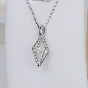 Pendentif en argent S925 avec diamants pour femmes, cage personnalisée, trous DIY, accessoire pour perles, support vide 1819, bijoux en or, matériau principal - Product Image 4