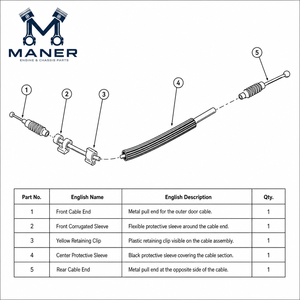 Cable de puerta exterior MANER 4H0837099A 8J0837099 4H0837099B para Audi A1 A4 A5 A6L A7 A8 Q3 Q5 TT, cable de tracción externo - Product Image 5