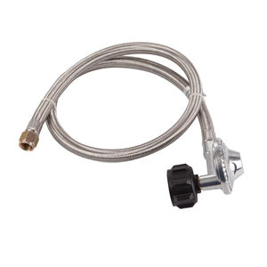 Rg — pièces pour barbecue <span class=keywords><strong>BBQ</strong></span>, régulateur de pression au gaz gpl Propane avec tuyau tressé en acier inoxydable de 5 pieds - Product Image 2