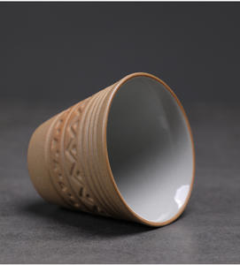 Mini ensemble tasse et soucoupe en porcelaine fine, style rétro classique, avec gravure en relief arabe, pour festivals islamiques, idéal pour le cappuccino, sans BPA - Product Image 5