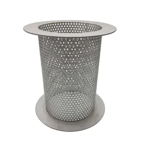 Aangepaste Geperforeerde Metalen Mesh Mand Filter