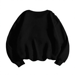 Sweat-shirt pour filles, col rond, best-seller, décontracté, prix abordable, manches longues, uni, avec badge frontal, 100% coton molletonné, vente en gros, OEM - Product Image 5