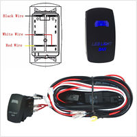 Faisceau de câblage noir pour barre lumineuse LED, interrupteur combiné, interrupteur à bascule laser ON-OFF, relais 30A, fusible neuf pour voiture
