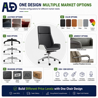 Fauteuil de direction pivotant avec cadre en coquille blanche et roulettes pour bureau de direction
