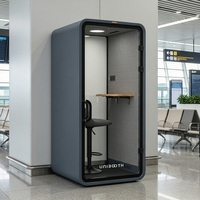 Cabine insonorisée Fresh Air Silent Booth 60s Ventilation, réduction du bruit de 32 dB, norme ISO 23351-1, ignifuge, montage modulaire, 30-45 minutes.