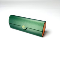 Ensemble d'étuis à lunettes personnalisés de qualité supérieure, en PU véritable, pochette souple pliable, boîte de rangement, étui miroir pliable texturé luxueux