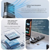 Boîte de stockage de carte mémoire flash multifonction CFE-A/CFE-B, lecture-écriture quatre-en-un, externe USB3.2 Gen2