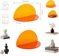 Étagères flottantes modernes en acrylique, module assemblé, support mural robuste pour la maison et le bureau