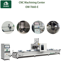 Centre d'usinage CNC 4 axes OUWO 7000 mm pour le perçage, le fraisage et le chanfreinage de profilés en aluminium robustes, machines pour la fabrication de fenêtres et de portes