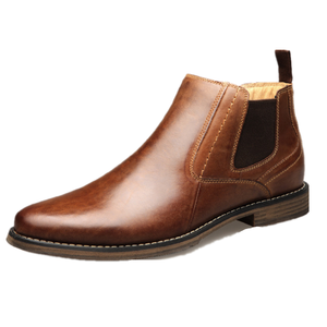Botas de piel auténtica hechas a mano para hombre, bota <span class=keywords><strong>Chelsea</strong></span> para hombre - Product Image 6