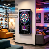 Máquina de Dardos de Pared YULONG con Objetivo de Panal Anti-Rotura, Número Digital Luminoso, Monedas Gratis, Modo Dual, Máquina de Dardos de Arcade para Interiores