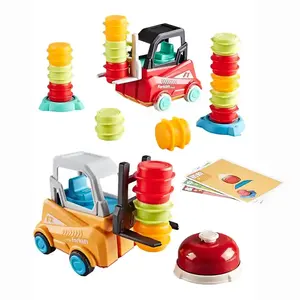 어린이 교육 장난감 미친 지게차 재미있는 색상 게임 지게차 도전 시뮬레이션 엔지니어링 차량 지게차 장난감