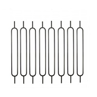 Broches d'escalier en fer forgé LD en métal avec forme de capsule pour garde-corps intérieur et extérieur (Q-119)
