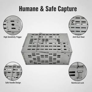 Trampa para Ratones de Acero Galvanizado Sólido de Alta Eficiencia y Diseño Humanoizado, con Múltiples Capturas para Control de Plagas en Interiores y Exteriores - Product Image 4
