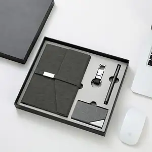 Luxus 4-in-1-Geschäftsgeschenkset mit Metallstift Notizbuch Geschäft Unternehmensbüro individuelles Geschenkset Geschenke für Männer Vater