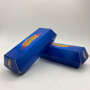 Customize Paper Hotdog Box Folding Cheese dog Corndog Paper Box Packing