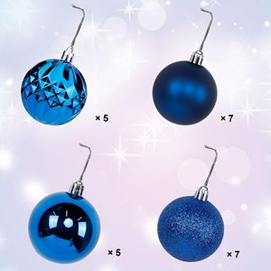 Boules de Noël Assorties en Gros Brillantes, Mat et Scintillantes, Décorations Serties de Diamants à Suspendre pour Arbre et Maison - Product Image 3