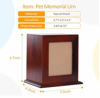 Urna Funeraria Moderna de Madera para Mascotas, con Marco para Fotos, Ataúd para Perros y Gatos, Urna para Cenizas de Cremación, Alta Calidad, Venta al por Mayor