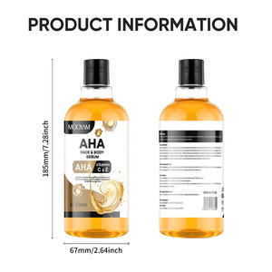 Nuovo Arrivo: 4 Tipi di Siero Viso e Corpo con Acido Ialuronico, Nicotinamide, Alfa Arbutina, AHA e Vitamina C, 500ml, Personalizzabile OEM - Product Image 2