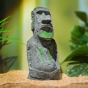 Estatua Moái de la Isla de Pascua al por Mayor, <span class=keywords><strong>Escultura</strong></span> Decorativa de Cabeza Moái para Decoración de Acuarios, Adorno de Jardín Exterior - Product Image 4