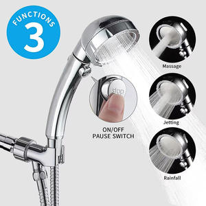 Accessoires de salle de bains <span class=keywords><strong>pommeau</strong></span> de <span class=keywords><strong>douche</strong></span> Abs <span class=keywords><strong>pommeau</strong></span> de <span class=keywords><strong>douche</strong></span> à réglage à 3 niveaux support de <span class=keywords><strong>douche</strong></span> <span class=keywords><strong>économique</strong></span> à main mural - Product Image 2