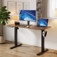 D-1SR2 Meilleure vente : Piétement de bureau électrique réglable pour position assise-debout, avec système de levage à 2 niveaux et hauteur réglable