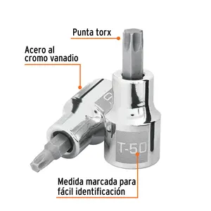 BOX 6 Douille Torx T-50, entraînement 1/2'', TRUPER - Product Image 3