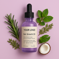 Sérum Reparador Natural de Hierbas Orgánicas con Romero para la Caída del Cabello, Sérum Potenciador, Tratamiento Capilar, Aceite Esencial de Menta para el Crecimiento del Cabello