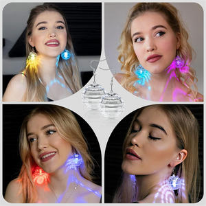 Gran oferta, pendientes <span class=keywords><strong>de</strong></span> bola <span class=keywords><strong>de</strong></span> discoteca iluminados, pendientes <span class=keywords><strong>de</strong></span> luz LED, pendientes <span class=keywords><strong>de</strong></span> los años 60 y 70 <span class=keywords><strong>para</strong></span> mujeres y niñas, fiesta <span class=keywords><strong>de</strong></span> <span class=keywords><strong>despedida</strong></span> <span class=keywords><strong>de</strong></span> soltera, disfraz <span class=keywords><strong>de</strong></span> Navidad - Product Image 4