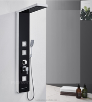 Colonne de cabine à fond et écran tactile, panneau de douche à vapeur numérique, contrôle de la température, livraison gratuite