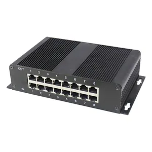 Conmutador Ethernet de Monitoreo de 8 Vías, Protección contra Rayos de Red Gigabit PoE, Protector de Señal de Red