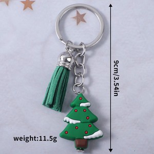 3D Santa Snowman Elk Tassel <b>Keychain</b> Cute Xmas Bag Pendant Key <b>Ring</b> Holiday Souvenir Gift Wholesale - Product Image 2