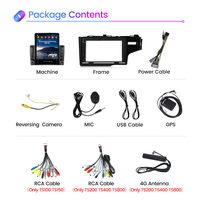 Autoradio MEKEDE 8+128 Go IPS+2.5D+DSP pour Honda Jazz Fit 2014-2015, stéréo BT, AM FM, Android, multimédia de voiture, GPS