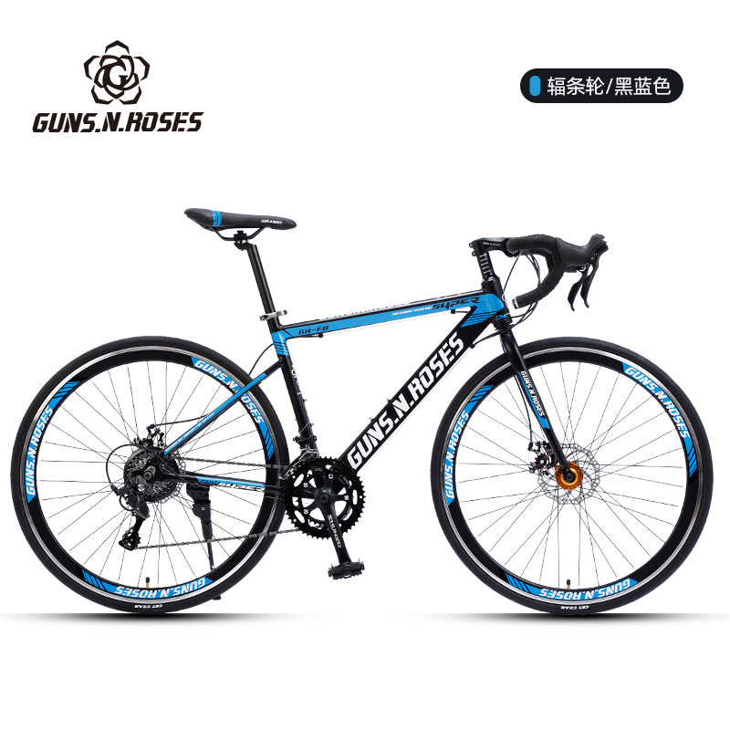 Spoke wheel black blue aluminum alloy frame